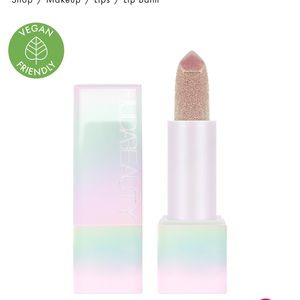 Huda beauty hydrating diamond sparkly lip balm in Negligee